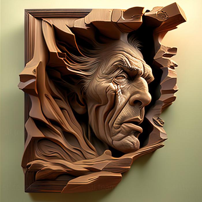 3D model Jim Warren American artist (STL)